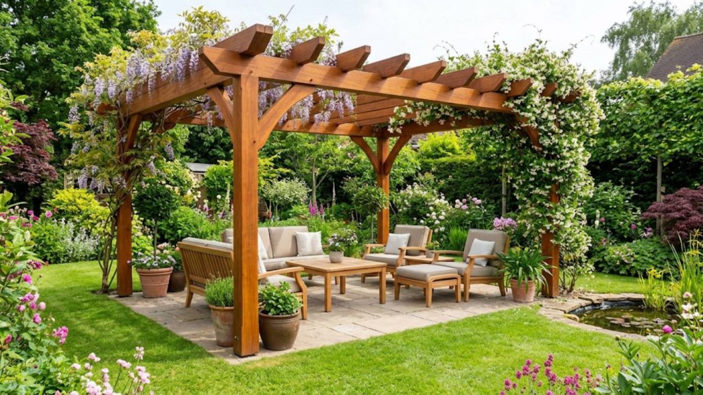 Dřevěná pergola na zahradu: Jak vybrat 31 Drevena pergola na zahradu