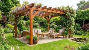 Dřevěná pergola na zahradu: Jak vybrat 5 Drevena pergola na zahradu